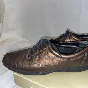 Easy Spirit Motion AntiGravity Leather Oxfords, Old Gold, Size 9 AA
